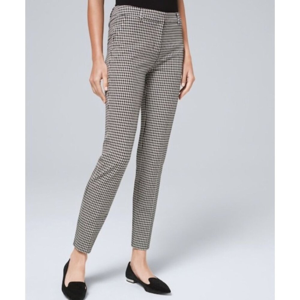 White House Black Market The Slim Stretch Houndstooth Ankle Pants‎ Size 2 Slacks